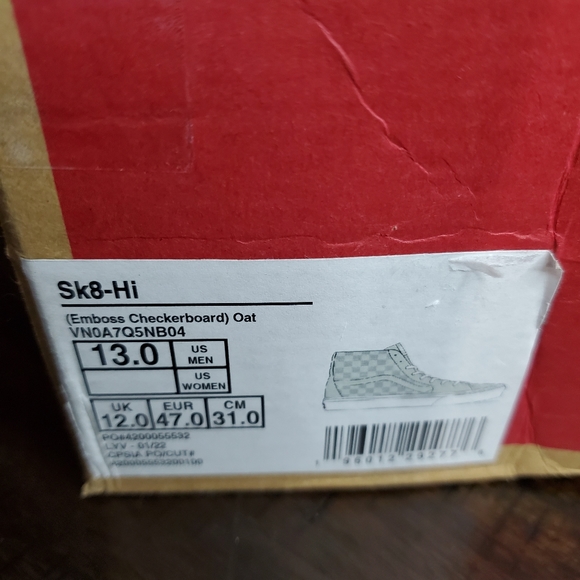 Vans Sk8-Hi Emboss Checkerboard Men Size 13 - Picture 9 of 9